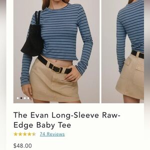 NWT Anthropologie Evan Long Sleeve Baby Tee